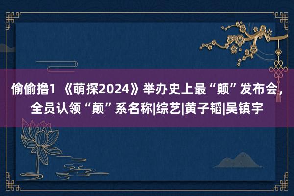 偷偷撸1 《萌探2024》举办史上最“颠”发布会，全员认领“颠”系名称|综艺|黄子韬|吴镇宇