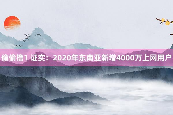 偷偷撸1 证实：2020年东南亚新增4000万上网用户