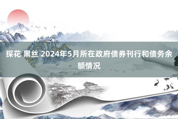 探花 黑丝 2024年5月所在政府债券刊行和债务余额情况