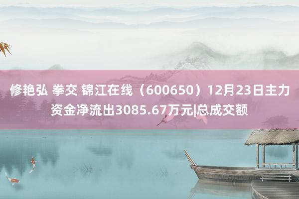 修艳弘 拳交 锦江在线（600650）12月23日主力资金净流出3085.67万元|总成交额